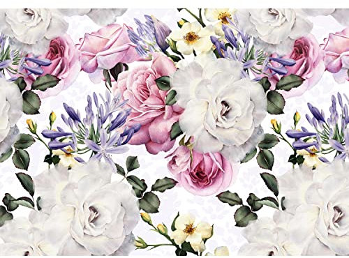 Runa Art Fototapete Blumen Rosen 352 x 250 cm Vlies Tapeten XXL Moderne Wandtapete Wohnzimmer Schlafzimmer Bunt 9309011a