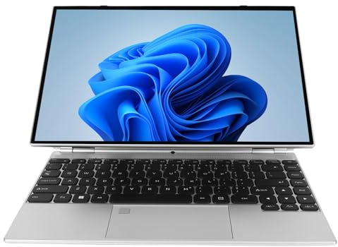 2023 Nouvel Ordinateur Portable à écran Tactile HD 14 Pouces, Ordinateur Portable avec 16 Go de, pour N5105 Quad Core, 2,0 GHz, jusqu'à 2,9 GHz, Déverrouillage par (16 Go +