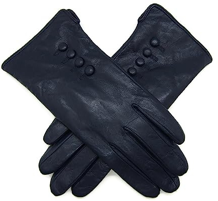 Damen Echtes Weiches Leder Handschuhe Vollständig Gefüttert
