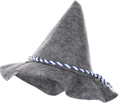 KarneLux Bayern Seppelhut, Trachtenhut für Bayrische Volksfeste, Karneval und Fasching aus Filz mit Blau/Weißer Kordel - Größe Klein - 1er Pack