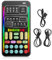 Mini Voice Changer Device, Portable Live Streaming Kit Gaming Live Sound Card Multifunction Recording Equipment Sound Converter with 8 Sound Effects for Mobile Phone Computer Black