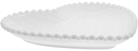 Hoement Ceramic Heart Shaped Plate 6.89In Fruit Serving Tray Salad Dish Microwave Dishwasher Safe for Home Breakfast Snack