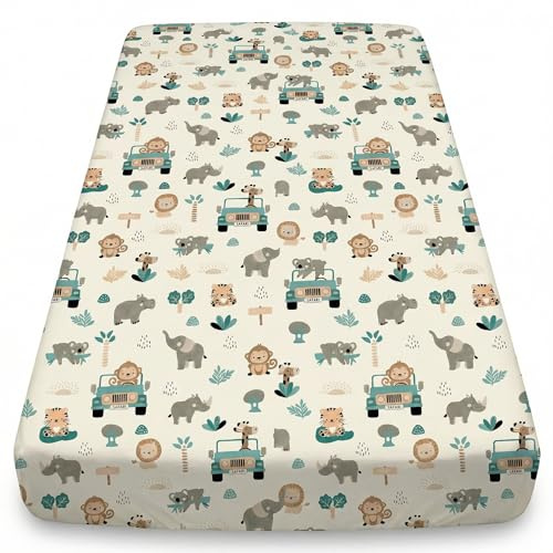 Baby Safe Bettwäsche für Kinderbett, 70 x 140 cm, Matratzenschoner 70 x 140 cm, mit Ecken aus 100 % Baumwolle, Oeko-Tex-Zertifikat, hergestellt in Europa