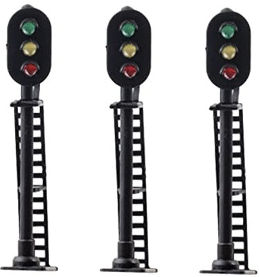 KONTONTY 3stücke Miniatur Signallicht Modell Für Sandtisch-Dekoration Grünes Gelbes Und Rotes Verkehrssignal Für Modelleisenbahn Haus Landschaftsgestaltung