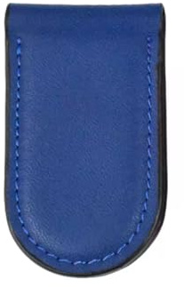 ONE SHOP di Bracalente Piero homme pince à billets portefeuille faux cuir argent clip billets femme aimant billets magnétique pince argent porte-monnaie accessoires portefeuilles ovale, bleu, 6 cm,