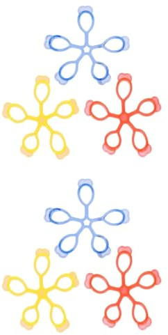 FRCOLOR 2 Sätze Fingertrainer Ausbildung Handübung Drücken Handgrifftrainer Handgriff-verstärkung Greifer Trainierender Gitarre Handtrainer Spannungstrainer Gitarrenhandtrainer 3 Stück * 2