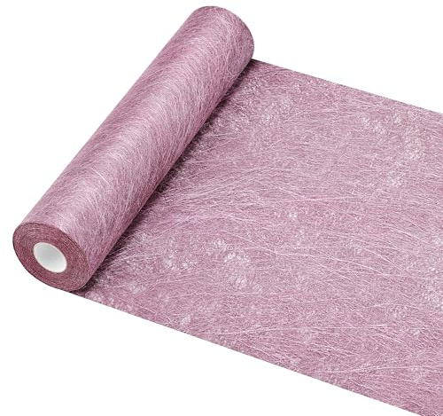 HEETA Tischläufer Rosa, Sizoweb Tischband Modern Zuschneidbar für Tischdekoration Partydeko für Geburtstag, Hochzeit, Festliche Dekoration, 30cmx25m