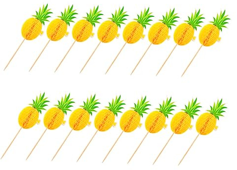 IMIKEYA 30piezas Pinchos Para Tartas De Fiesta Hawaianas Decoración Creativa Para Pasteles