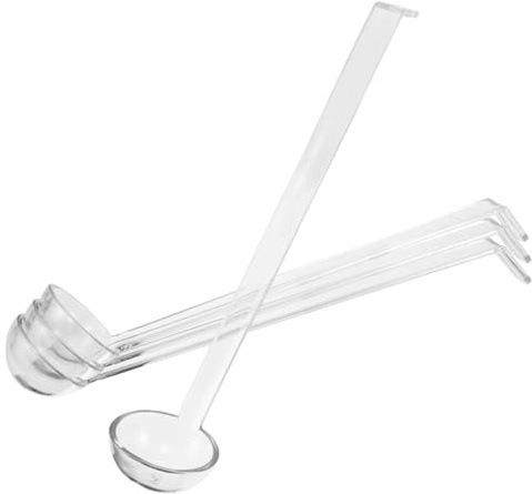 STOBAZA 4pièces Louche à Cocktail Transparente Pour Fruits Ingrédients De Cocktails Banquets Et Réceptions Avec Manche Long Pour Sauces Et Soupes