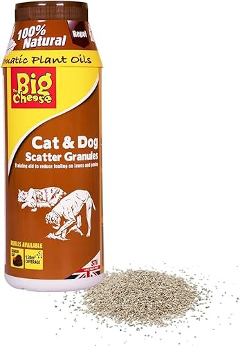 ASA® The Big Cheese Cat & Dog Scatter Granules Natural Biodegradable Humane Treatment & Deterrent Protection for Garden Covers 150m2 Ready to Use 450g