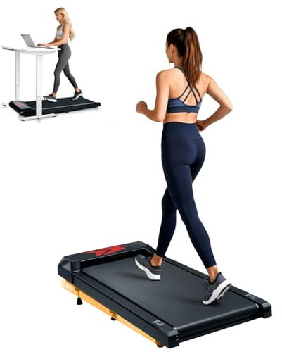 AiQInu Cinta De Correr, 5% Inclinación Cinta De Andar, 2.5 HP, 2-6 Km, Walking Pad para Casa Uso DoméStico Y En La Oficina, Pantalla Led y Funcionalidad De Aplicación Bluetooth