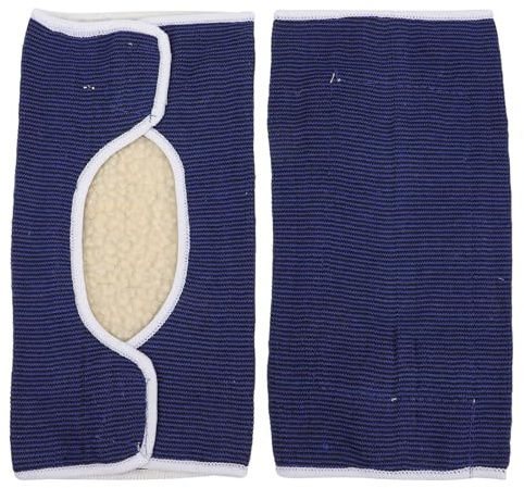 Garneck Rodilleras Térmicas de Cachemira Azul, Protección Cálida Antiventosa, Transpirable y Elástica para Ciclismo, Fitness y Uso Diario en Invierno