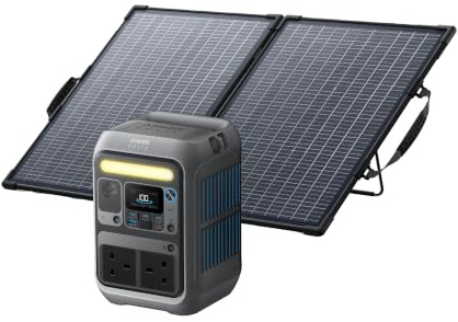 Anker SOLIX C300X, 300W 288Wh Portable Power Station with PS100 Solar Panel | LiFePO4 Battery, Peak 600W, 140W Two-Way Fast Charging, Solar Generator for Outdoor, Camping, Traveling, Emergencies