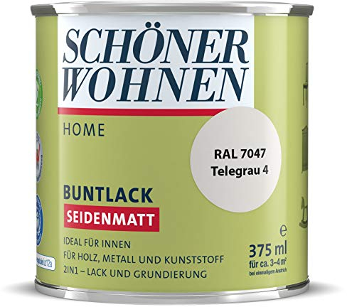 DurAcryl Buntlack Telegrau 375 ml RAL 7047 Seidenmatt Schöner Wohnen