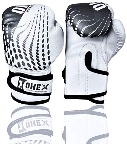 Junior/kids Boxing Gloves Sparring * Pro 2oz-4oz-6oz Punch Bag Fight MMA Muay Thai Grappling Fight Mitts Martial Arts Training Kickboxing Punching Glove (Black, 4oz)