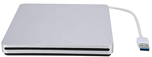 Garsent Unidad Externa de CD DVD, USB 3.0 Transferencia de Datos de Alta Velocidad Grabadora de DVD/CD Regrabadora Ranura Multi Slim Slim para Mac/Windows