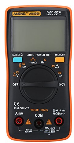 ANENG AN8009 9999-Count Digital Multimeter 130x65x30mm | Auto-Ranging True RMS Voltmeter, Diode & Continuity Tester for Electrical Maintenance, -20-1000C Temp