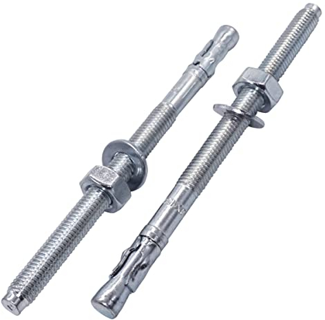 SKIR'CO (10 pz) Ancora a cuneo M10 x 150 mm, Tasselli in metallo, Bullone di ancoraggio per muratura, Ancora a espansione in calcestruzzo