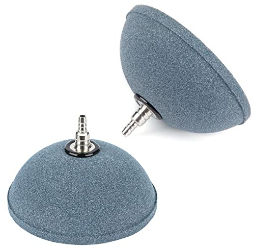 Pawfly Acuario 10cm Pan Piedra de Aire Difusor de Burbujas Herramienta de Liberación para Bombas de Aire Peceras Cubos Estanques y Depósitos DWC,2 Pack