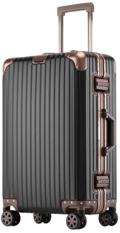 TOWINE Handgepäck Koffer Koffer aus Aluminium-Magnesium-Legierung, Universalrad, Aluminiumrahmen, Trolley, Passwortbox, Koffer, tragbarer Koffer Multifunktionaler Koffer (Color : J, Size : 22in)
