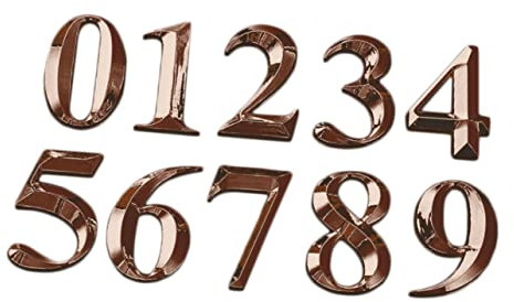 jojofuny 5cm Anzahl Tür Zeichen Plaque Set Modernes Design Für Hotel Adresse Ziffern Aufkleber
