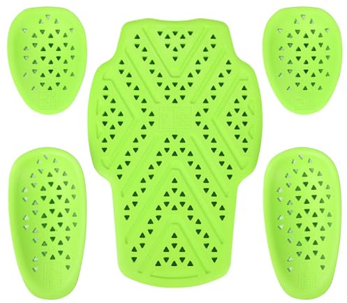 KEMIMOTO CE Level 2 Back Armor Protector Pad, CE Level 2 Elbow and Shoulder Certified, Anti Impact Inserts for Motorcycle Jackets (5 PC Set)