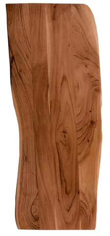 SAM Holzplatte Tonia 100x40 cm Akazie nussbaum Baumkante Tischplatte