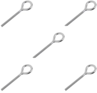 Juego de 5 pernos de ojo de acero inoxidable de vástago largo soldado con rosca larga M4