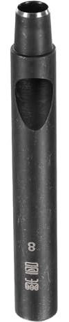 QUARKZMAN Perforadora de agujeros redondos de cuero, perforadora de agujeros huecos de 8 mm de acero al carbono para cortar círculos para cinturones/manualidades en cuero DIY