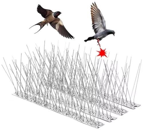 YINLUCK 2-15 Piezas De Pinchos Antipalomas, Kits De Pinchos Antipalomas, Pinchos De Acero Inoxidable For Cercas, Pinchos De Defensa For Control De Aves(50cm,6PCS)