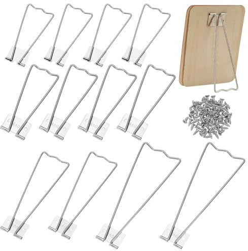 FINGERINSPIRE 12 unids 4 estilos caballete de marco de fotos y soporte trasero de hierro y platino con 30 tornillos