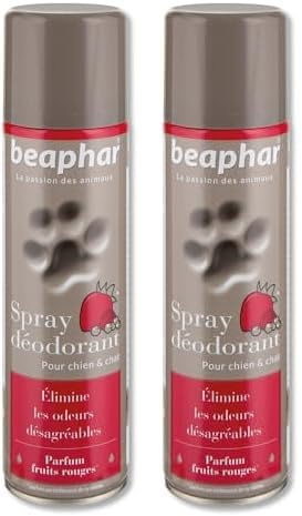 Beaphar MAPED Spray déodorant Parfum Fruits Rouges pour Chien et Chat – Élimine Les odeurs désagréables et Donne Une Sensation de fraîcheur au Poil – Pratique et Facile à appliquer – Aérosol 250 ML