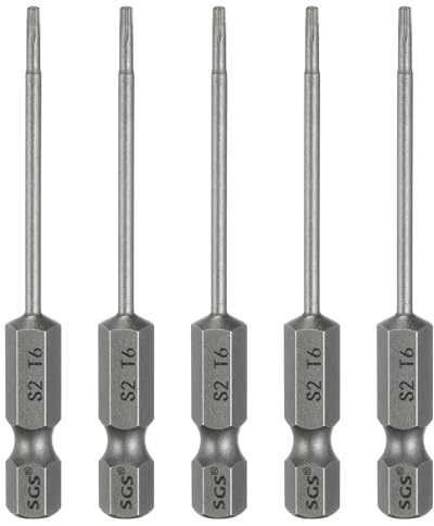 QUARKZMAN 5 Pezzi Punta Cacciavite A Testa Torx T6 Innesto Esagonale 1/4
