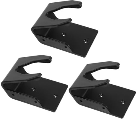 Kunststoff Barcode Scanner Halterung Schwarz, 3 Stück | Hängemontage für Schreibtisch und Wand, Scanner Halterung für Einzelhandel, Lager, Supermarkt