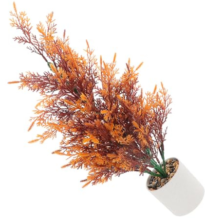 VICASKY Artificial Pine Needles Branches Fake Fall Plant Shrubs Autumn Flower Arrangement for Thanksgiving Christmas Festival Garland Decoration