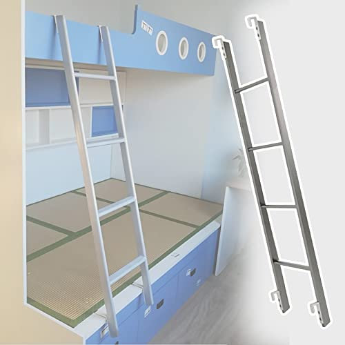 TMKDNNKG Scala salvaspazio per Letto a Castello - Scala Regolabile per Auto, Barca, soppalco, dormitorio, Camper, scaletta in Metallo a 5 gradini, Altezza 116/130/140/150 cm (Dimensioni: 116 cm/45)