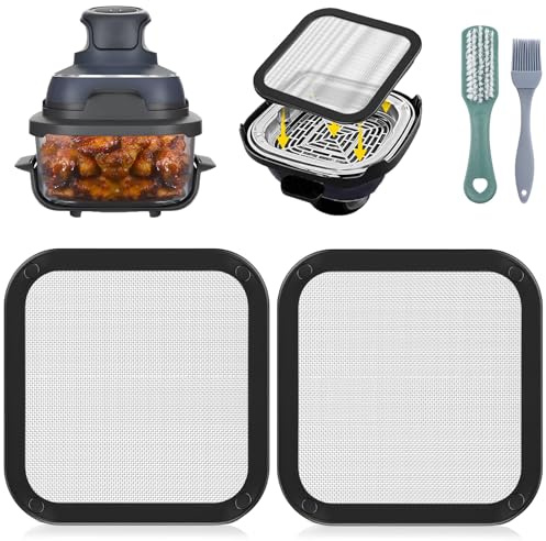 HA BIN Paraschizzi Magnetico in Acciaio Inox per Friggitrice ad Aria Ninja Crispi FN101 – Accessorio Airfryer Anti Grasso con Rete Fina, Protezione Resistente e Facile da Pulire