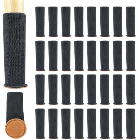 Vlecexs 32 Pièces Protection Pied de Chaise, Chaussette Chaise pour Pieds de Chaise, Chaussettes de Chaise Mobilier en Feutre, Patins pour Chaises, Réduire Bruit et Rayures (Noir)