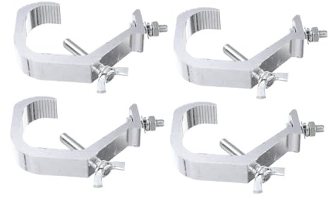 TOYANDONA 4pcs Aluminum Alloy Stage Lighting C-Clamps with Anti-Slip Teeth Load Capacity Heavy Duty Truss Clamps for Dj Lights Theater Bar and Stage Use