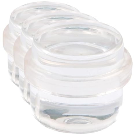 Amig - Dekorativer transparenter selbstklebender Bodentürstopper mit Anti-Rutsch-Gummistreifen, für Zimmertüren, schützt Wände und Möbel vor Stößen - Durchmesser Ø30 x 30 mm (Packung mit 3)