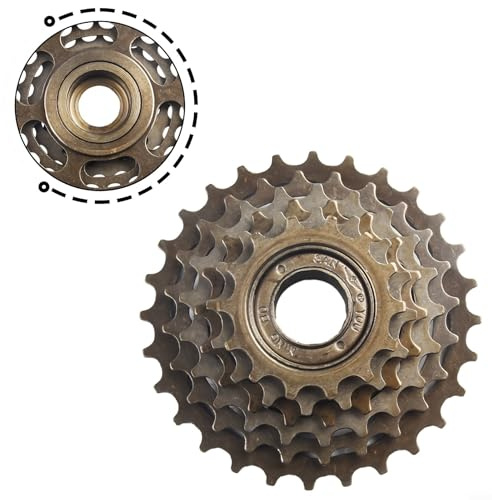 Oniissy Tornillo de 6/7/8 velocidades para rueda libre de bicicleta, relación de transmisión 13/14-28T, construcción de acero de alto carbono, compatible con sistemas de 6 velocidades (6 velocidades)