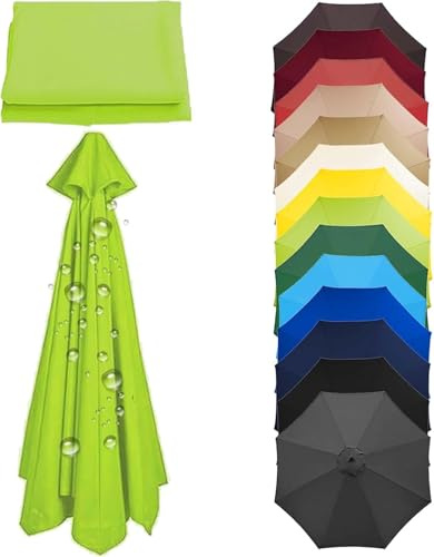 Replacement Parasol Cover 2M, 8 Ribs, 95% UV Protection, Waterproof Canopy for Balcony, Garden, Pool, Beach - Outdoor Umbrella Top Cover