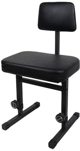 Glenmi Verstellbarer Klavierbank-Musikhocker – tragbare Klaviertastatur-Sitzbank for Klaviertastaturständer mit gepolstertem Kissen for Musiker. Klavierhocker-Stuhl(A)