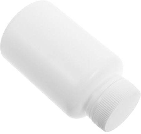 FRCOLOR Frascos Pequeños y Protección contra Luz 20 de Plástico Blanco de 120ml con Tapa de Rosca Segura para Almacenamiento de Pastillas y Medicamentos Sólidos en Viajes