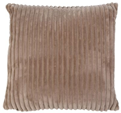 Gözze - Funda de cojín suave con aspecto de pana, Set de 2, 50 x 50 cm - Marrón Topo