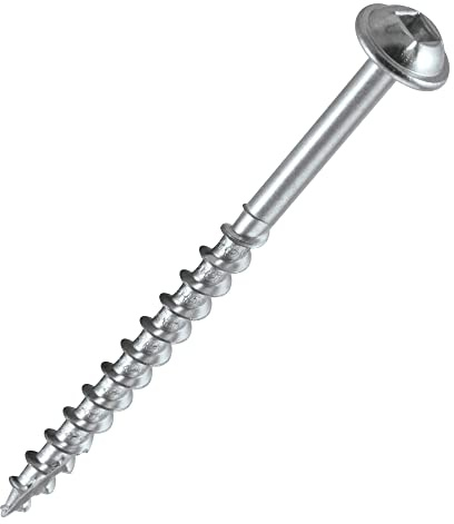 Trend Pocket Hole Screws for Softwoods, 63mm Long, Pack of 200, Coarse Self-Cutting Threaded Square Drive Screws, PH/8X63/200C