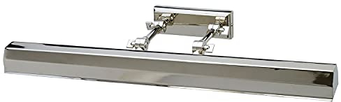 Bilderleuchte in Nickel verstellbarer Schirm 65cm lang Jugendstil Metall Wandlampe Bilder Beleuchtung