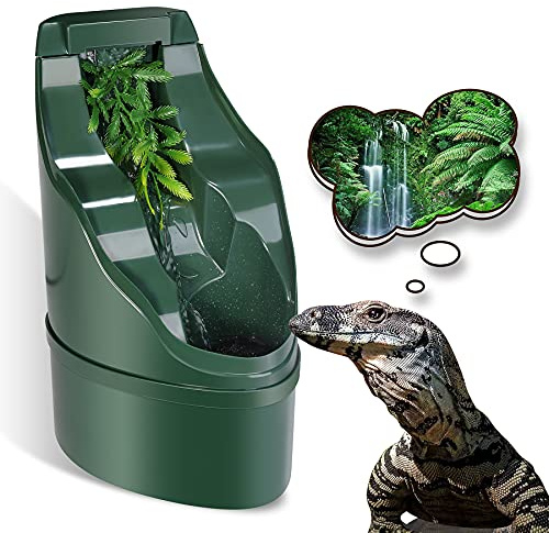 NEPTONION Reptile Chameleon Cantina Drinking Fountain water dripper comes with Feeding Tongs and Frosted Tweezer for Amphibians Insects Lizard Turtle Snake Spider Frog Gecko