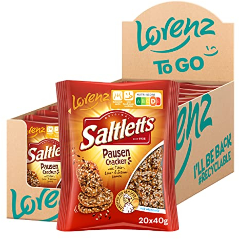 LORENZ | Saltletts Pausen Cracker | 20 x 40g | vegan