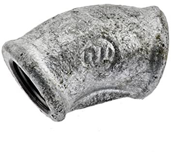 45° Winkel mit 2x Innengewinde Rp 3/4,25 bar Temperguss verzinkt
